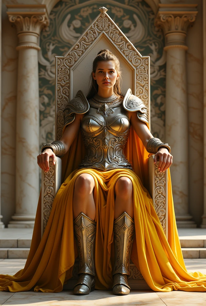 Official Art,统一 8K 壁纸,Extremely detailed,Beauty and aesthetics,high quality,Valkyrie,seat,Gold Cloth,masterpiece,best quality at best,(tangled,Mandala,Tangle,Entanglement:0.6),Greek Temple,Heavy armor,Complex Mode,Fighting Stance,drama,Reality, Super Detail, masterpiece, best quality, high resolution, 8K