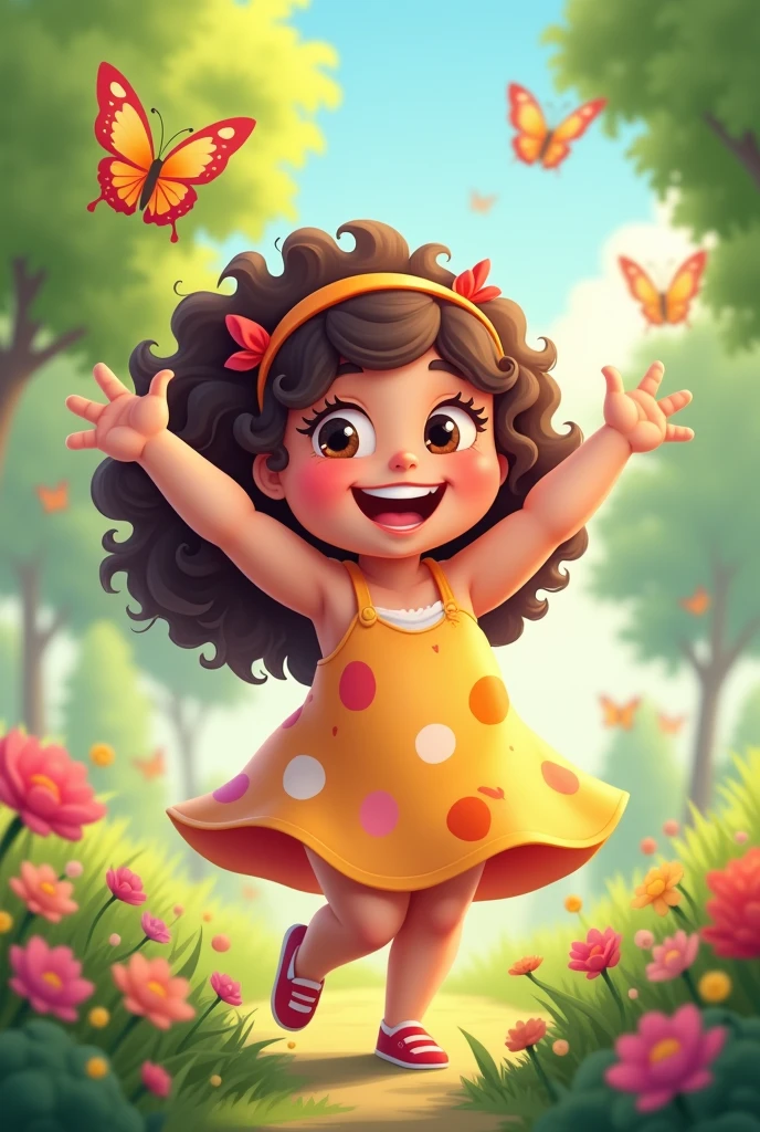 chubby cartoon woman