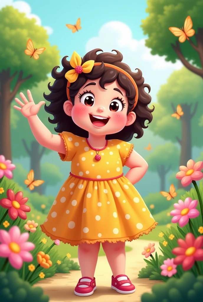 chubby cartoon woman
