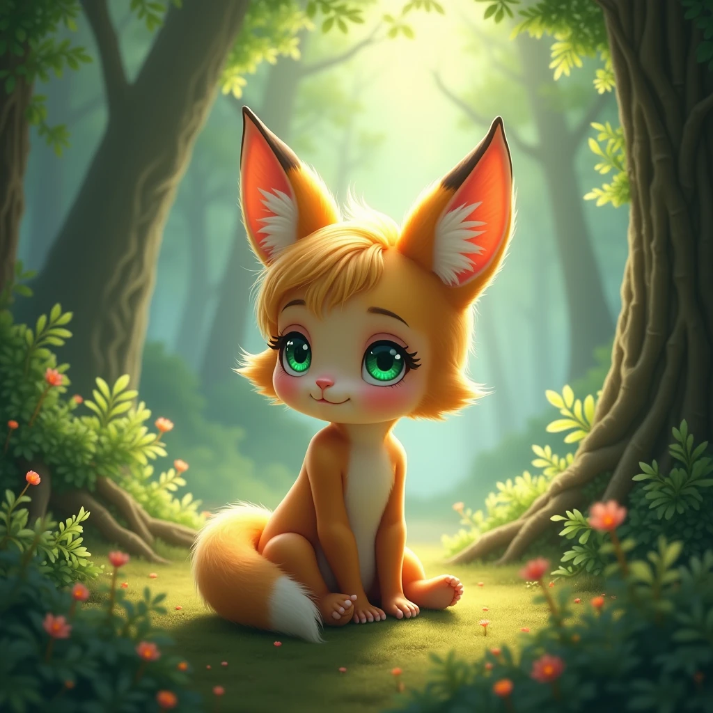 (Alone:1.5),(masterpiece:1.5),(Best Quality:1.5),(bust:1.3),Amazing,Beautiful detailed,extremely detailed wallpaper,Extremely detailed CG unity 8k wallpaper,extremely delicate and beautiful eyes,1 chico, green eyes,child,fox ears,
