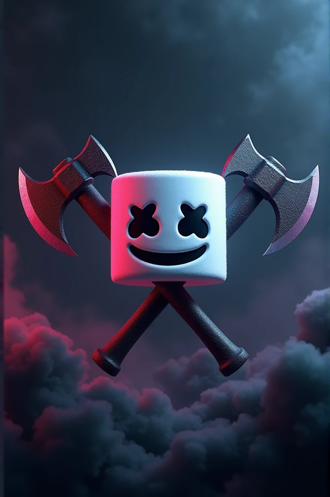 Marshmello logo with death axes