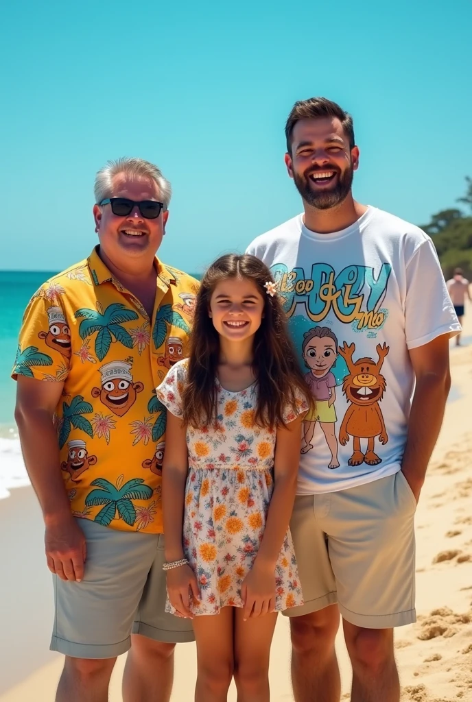 Photo of 2 fat guys and 1 girl