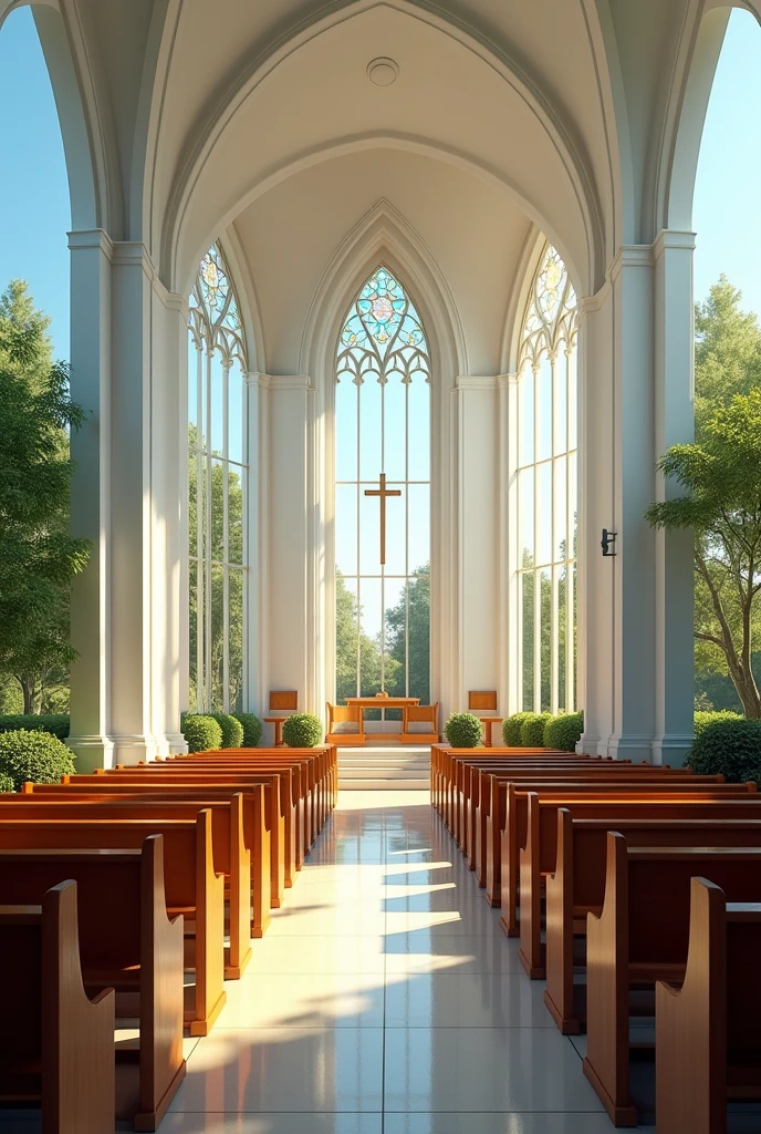 church white walls