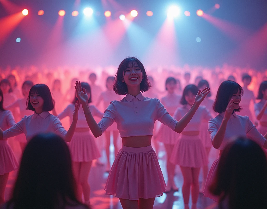 [Japanese Clone girls=Myself], [Perfect Clone girls Raw Photography Art], [16K, Highest quality, Ultra-high resolution], (((Unrealistic, Unprecedented sight, hyperdimensional space, A sight beyond imagination, (((A world of mass proliferation of myselves, Ultra-realistic)))))), (Japanese, woman, 22-year-old, Saito-Asuka), ((Small face, Brown and black hair, Short Hair)), ((Very beautiful detailed girls, Accurate body structure, Very detailed and perfect super busty body)), ((amazing super big tits, Large, swelling breasts)), (Dark Eyes, Mature face, Cute Smile, A gentle gaze), (Happy laughter), [[(((((Very detailed, 1girl-1,000,000,000,000,000,000,000,000,000,000,000,000,000cloning girls))))), (((((Extremely detailed and precise depiction of the double, Perfectly the same girl, The exact same smile, Perfect same hair, Perfect same clothes, Exactly the same height, Perfect same super busty))))), (((((Myself only))))), (((Very detailed, on stage, Idol Group, Nogizaka46's stage costumes, 1,000,000,000,000Myself))), (((Very detailed, Audience seats, camisole, 1,000,000,000,000,000,000,000Myself)))]], (((Perfect description, Smiling face, hug, wave hands, Matching poses, Matching dance))), (((Very detailed, Super crowded in a different dimension, Abnormal crowding, Super crowded))), (Large Concert Hall, Front bright light, Illuminated by spotlights, Live Stage Lighting), (((Wide field of view, Very detailed, Detailed ultra-perspective depiction)))), Group idol group photo, Anywhere Angle