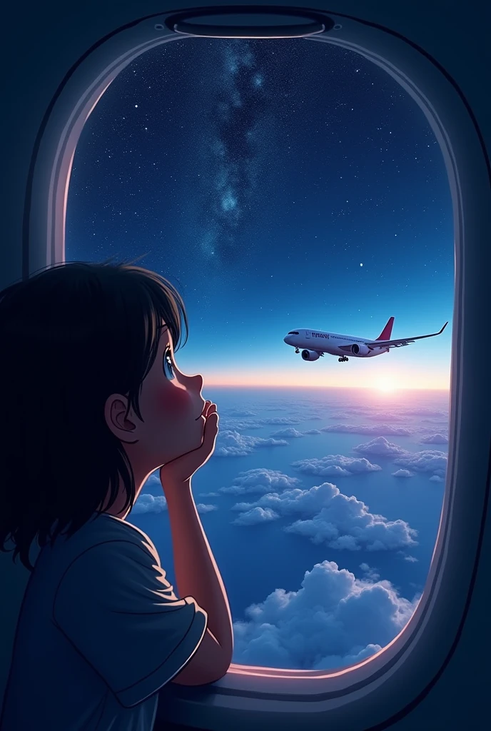 Sea of stars、View from the airplane window
