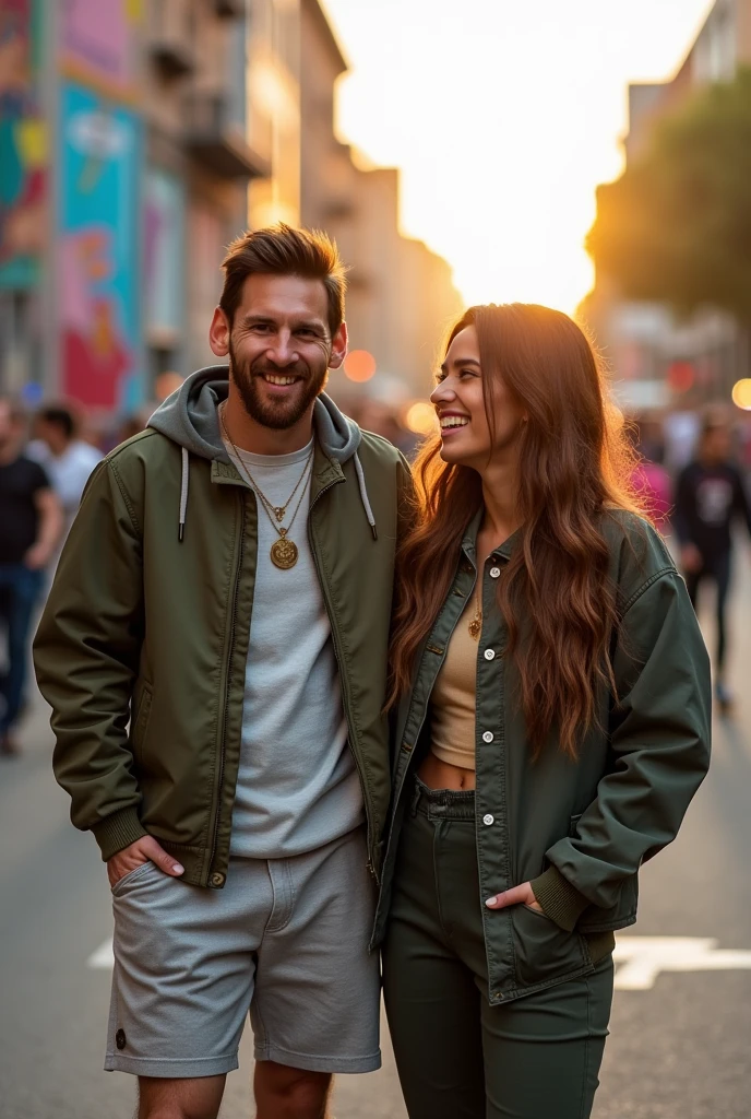 Messi and Jenna Ortega together