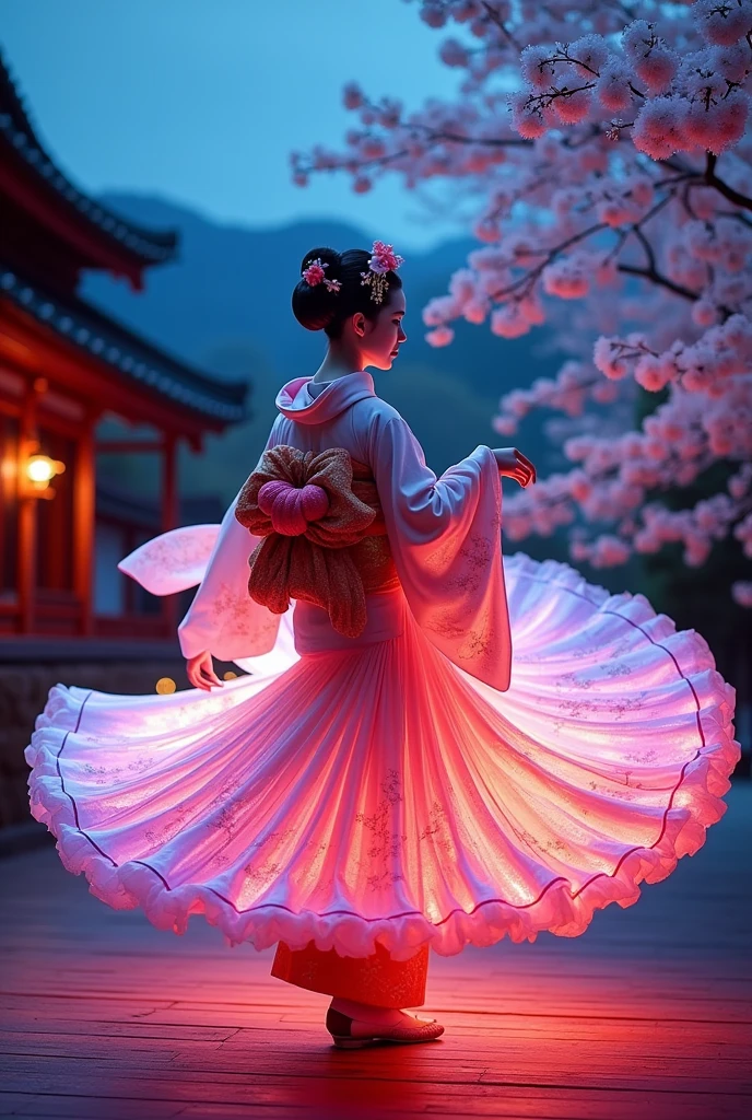 Plasma generated by a dancing maiko