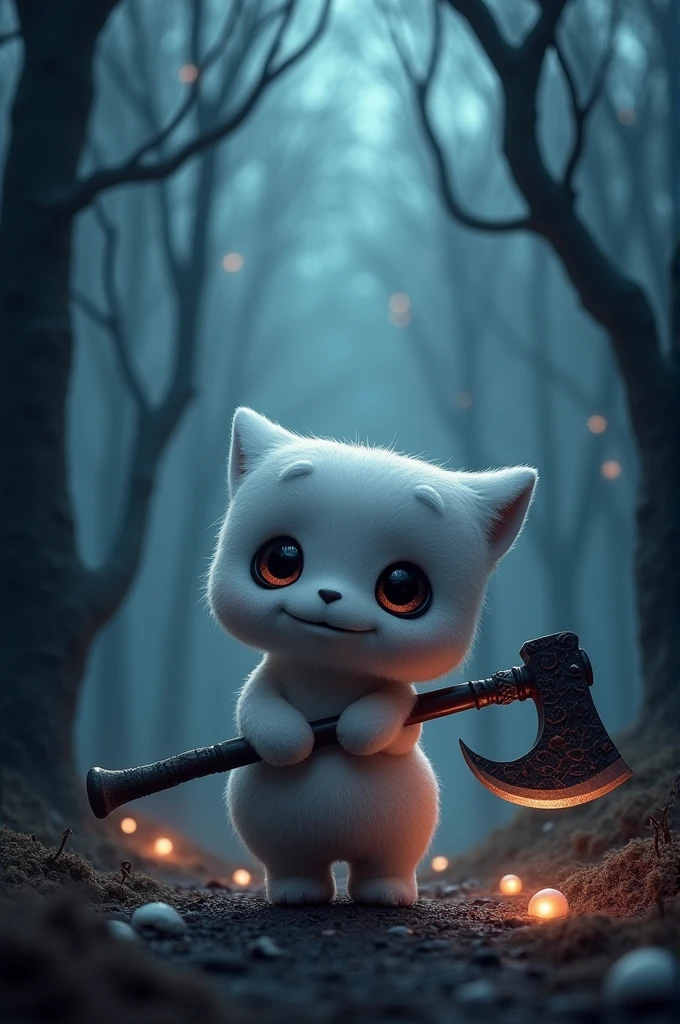 Marshmello eyes with the death axe