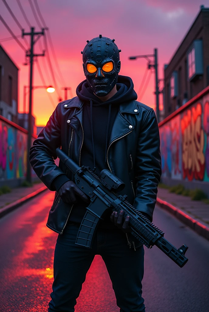 Jim Carrey Tactical Mask with Rifle