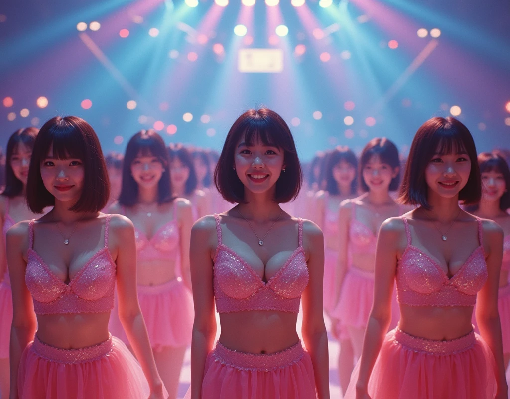 [Japanese Clone girls=Myself], [Perfect Clone girls Raw Photography Art], [16K, Highest quality, Ultra-high resolution], (((Unrealistic, Unprecedented sight, hyperdimensional space, A sight beyond imagination, (((A world of mass proliferation of myselves, Ultra-realistic)))))), (Japanese, woman, 22-year-old, Saito-Asuka), ((Small face, Brown and black hair, Short Hair)), ((Very beautiful detailed girls, Accurate body structure, Very detailed and perfect super busty body)), ((amazing super big tits, Large, swelling breasts)), (Dark Eyes, Mature face, Cute Smile, A gentle gaze), (Happy laughter), [[(((((Very detailed, 1girl-1,000,000,000,000,000,000,000,000,000,000,000,000,000cloning girls))))), (((((Extremely detailed and precise depiction of the double, Perfectly the same girl, The exact same smile, Perfect same hair, Perfect same clothes, Exactly the same height, Perfect same super busty))))), (((((Myself only))))), (((Very detailed, on stage, Idol Group, Nogizaka46's stage costumes, 1,000,000,000,000Myself))), (((Very detailed, Audience seats, camisole, 1,000,000,000,000,000,000,000Myself)))]], (((Perfect description, Smiling face, hug, wave hands, Matching poses, Matching dance))), (((Very detailed, Super crowded in a different dimension, Abnormal crowding, Super crowded))), (Large Concert Hall, Front bright light, Illuminated by spotlights, Live Stage Lighting), (((Wide field of view, Very detailed, Detailed ultra-perspective depiction)))), Group idol group photo, Anywhere Angle