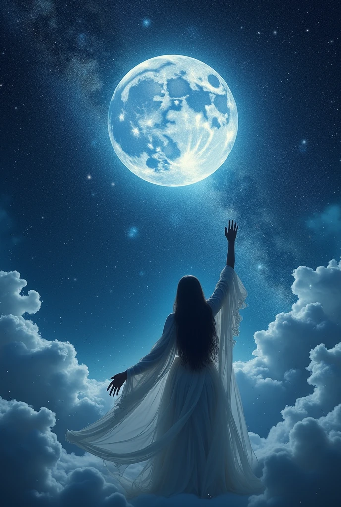 Art with stars and moon