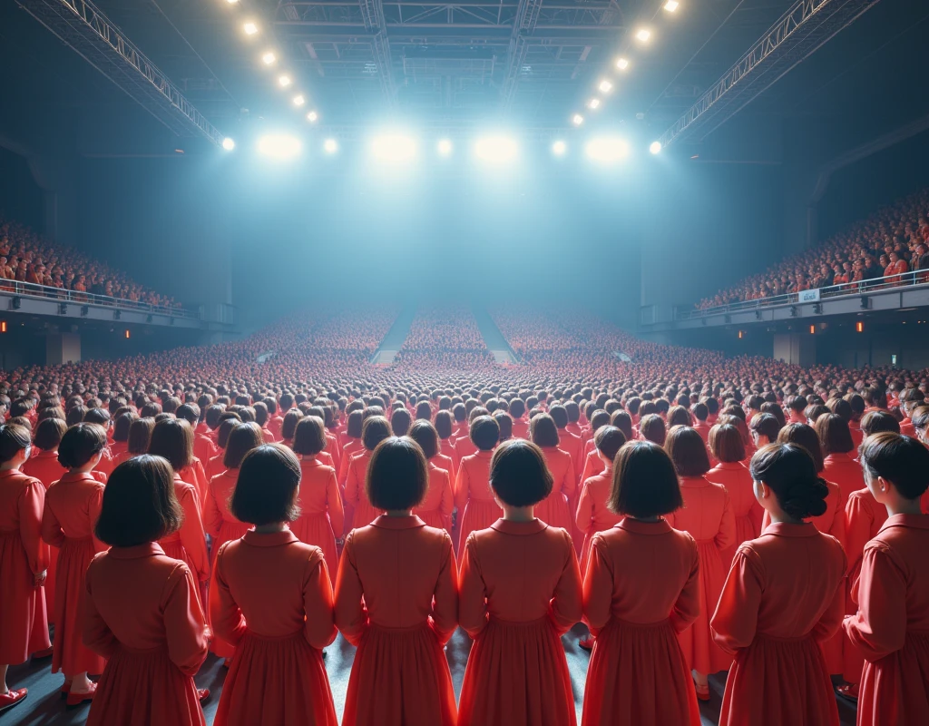 [Japanese Clone girls=Myself], [Perfect Clone girls Raw Photography Art], [16K, Highest quality, Ultra-high resolution], (((Unrealistic, Unprecedented sight, hyperdimensional space, A sight beyond imagination, (((A world of mass proliferation of myselves, Ultra-realistic)))))), (Japanese, woman, 22-year-old, Saito-Asuka), ((Small face, Brown and black hair, Short Hair)), ((Very beautiful detailed girls, Accurate body structure, Very detailed and perfect super busty body)), ((amazing super big tits, Large, swelling breasts)), (Dark Eyes, Mature face, Cute Smile, A gentle gaze), (Happy laughter), [[(((((Very detailed, 1girl-1,000,000,000,000,000,000,000,000,000,000,000,000,000cloning girls))))), (((((Extremely detailed and precise depiction of the double, Perfectly the same girl, The exact same smile, Perfect same hair, Perfect same clothes, Exactly the same height, Perfect same super busty))))), (((((Myself only))))), (((Very detailed, on stage, Idol Group, Nogizaka46's stage costumes, 1,000,000,000,000Myself))), (((Very detailed, Audience seats, camisole, 1,000,000,000,000,000,000,000Myself)))]], (((Perfect description, Smiling face, hug, wave hands, Matching poses, Matching dance))), (((Very detailed, Super crowded in a different dimension, Abnormal crowding, Super crowded))), (Large Concert Hall, Front bright light, Illuminated by spotlights, Live Stage Lighting), (((Wide field of view, Very detailed, Detailed ultra-perspective depiction)))), Group idol group photo, Anywhere Angle