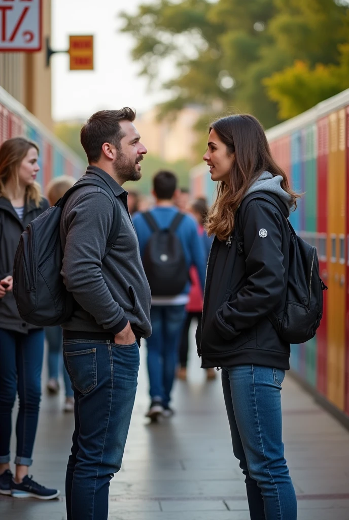 Parents shouting on each other in front of their teen boy in his school 
