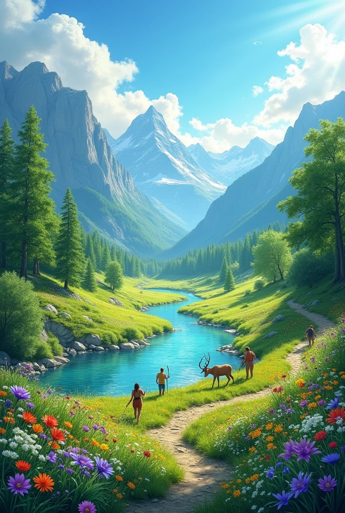 make a poster that illustration. saving the environment (landscape) 
