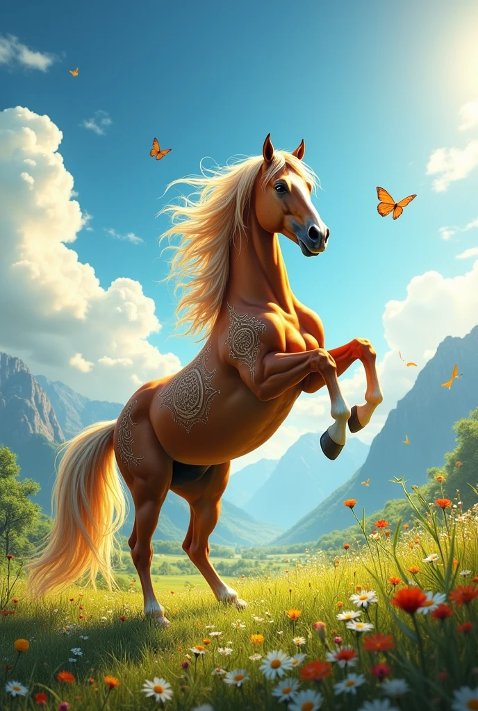 Horse must stand on two legs, featuring