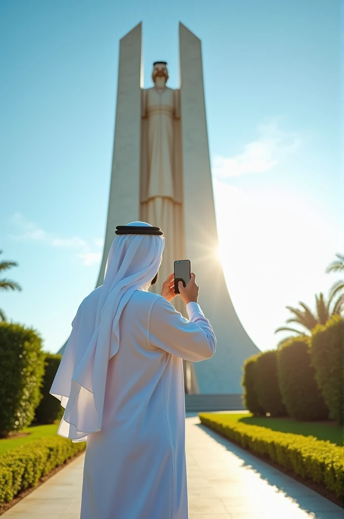 rajul khalijiun yakhudh sawarah ealaa timthal maqam alshahid
41 / 5 000
A Gulf man takes a picture on the Martyr's Memorial statue