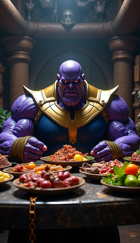 Thanos is eating imprisoned
