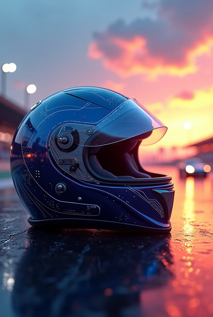 Racing helmet with AI cooling