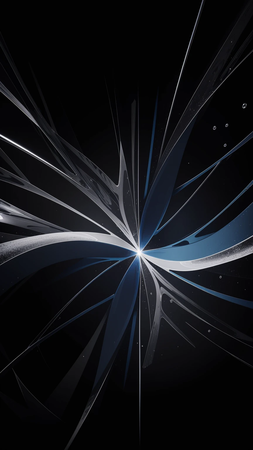 (masterpiece, Highest quality, Very detailed, 8k wallpaper), Abstract color splashes, Blue and Black, sharp、Radially outward from the center