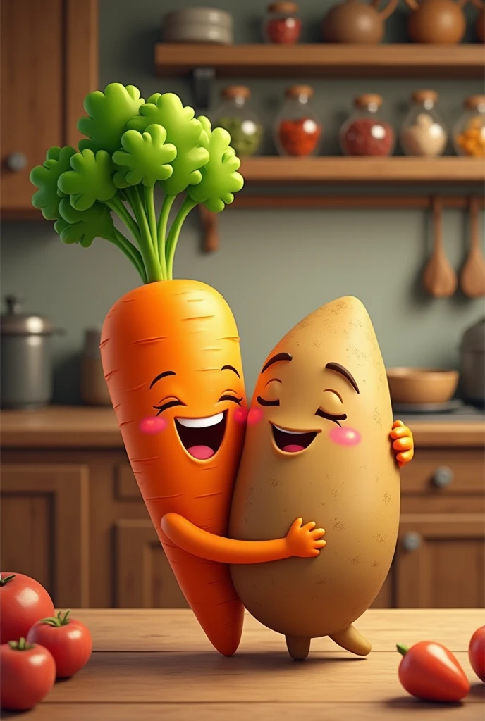Une carotte et une patate en couple