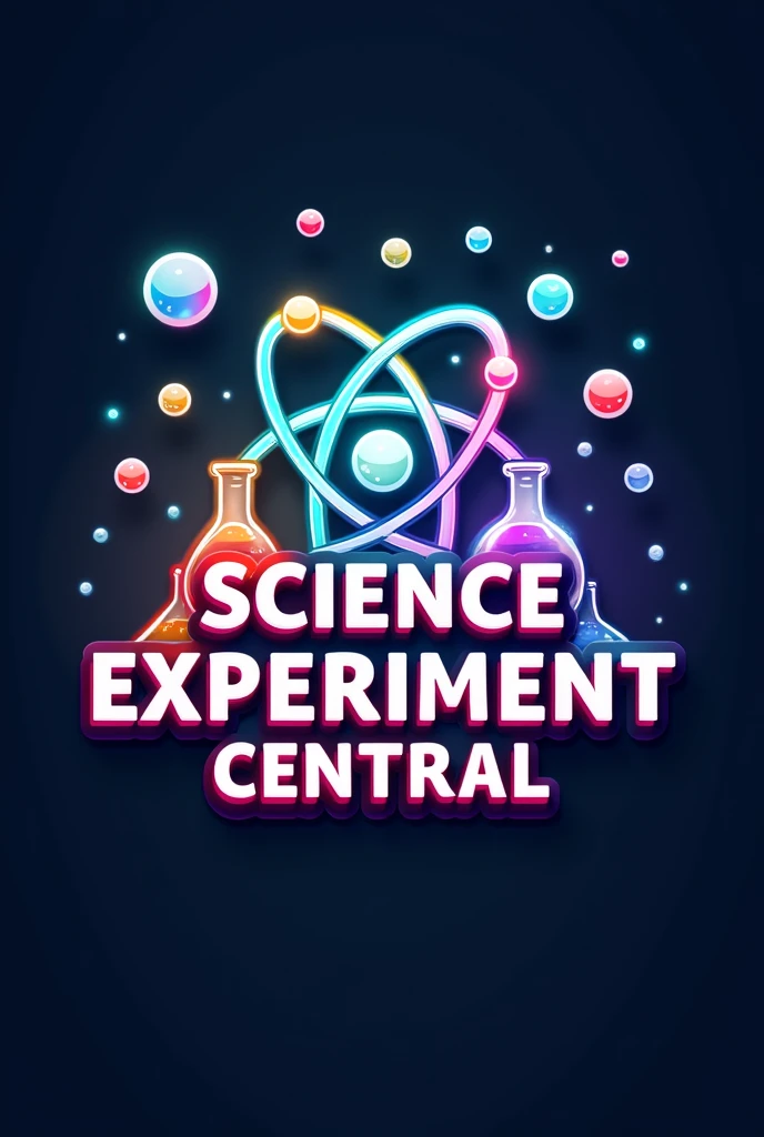 Best quality, 8k image,logo for youtube channel must be to write this topic in logo topic is science experiment Central with some unique shape 