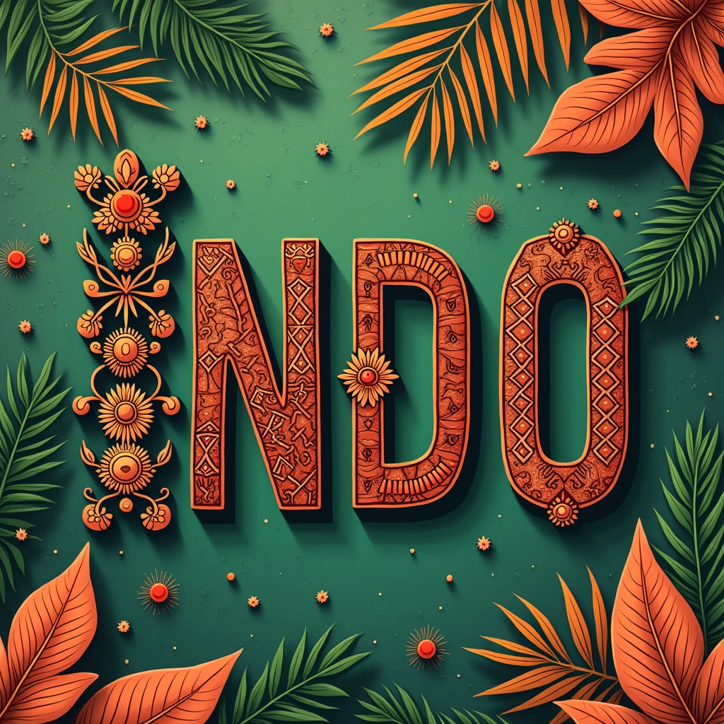 Make a logo with the word INDO written on it