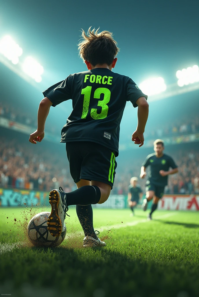 Created a 13 year old footballer bib text player called FORCE|zombie 
