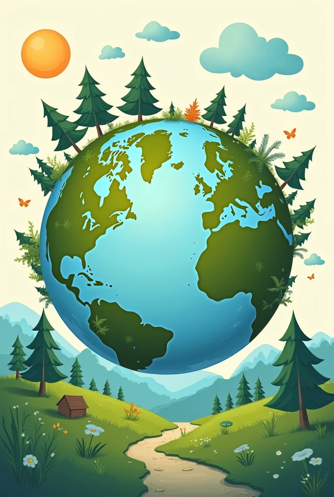 make a poster that illustrating saving the environment.