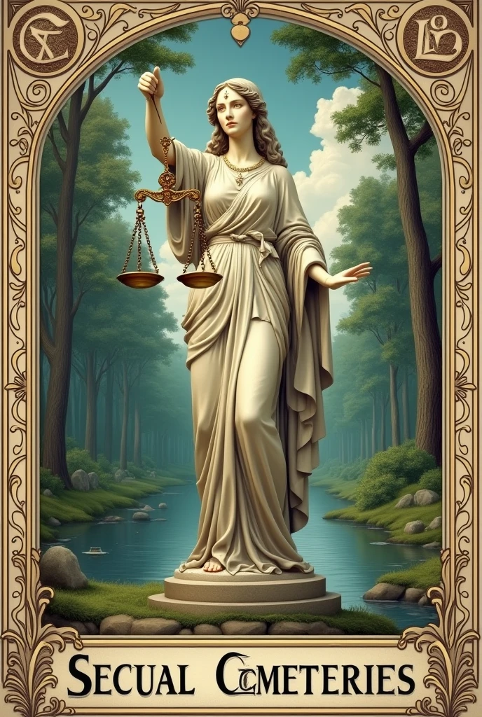 Historical advertising poster for the law on secular cemeteries
