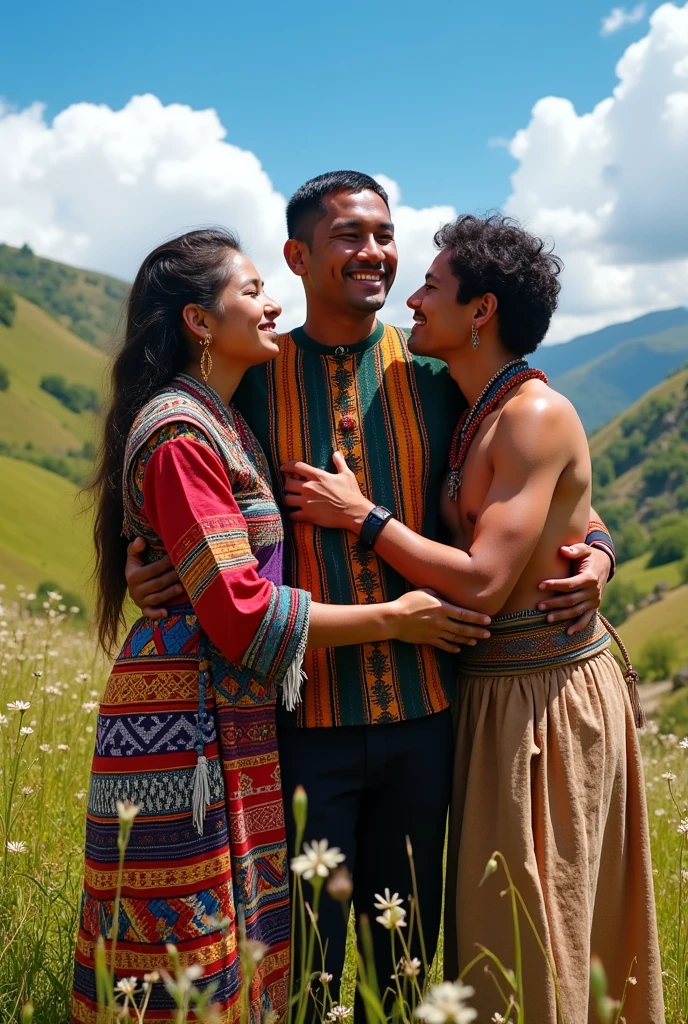 Aymara ,Afrobolivian and Guarani in an embrace