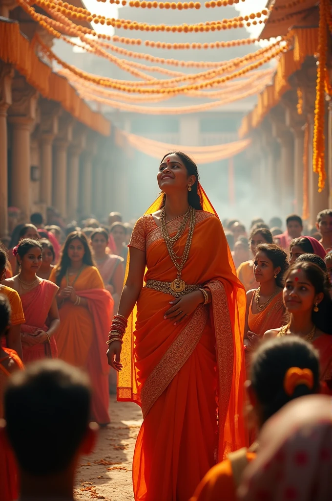 Mata rani giving me blessing in the front of peoples