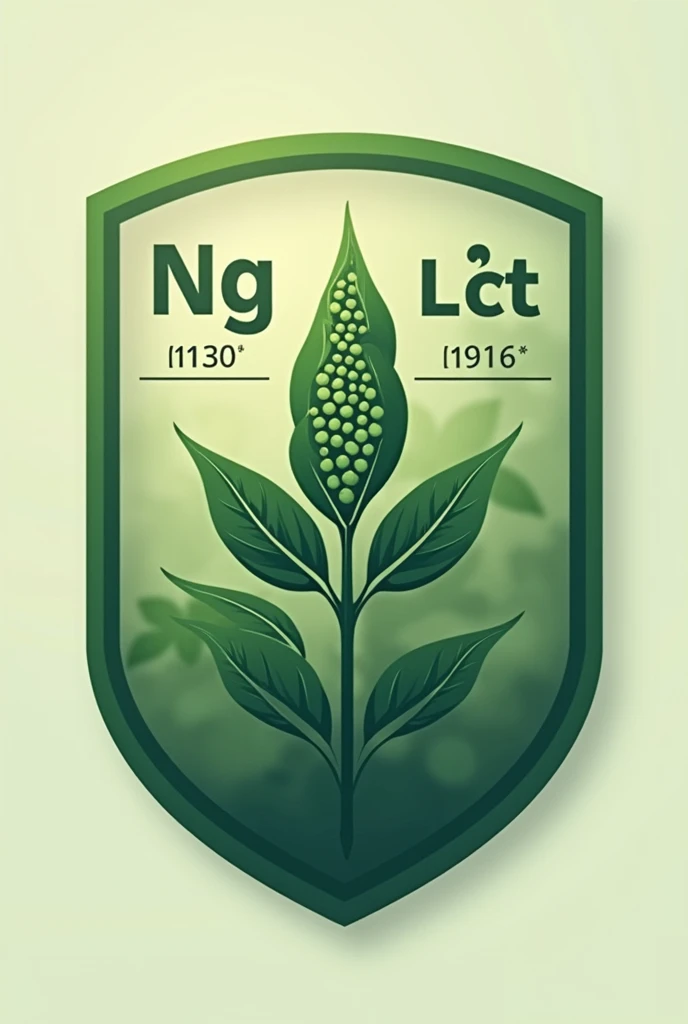 Create a football shield for a team called NPK with the table of elements in the background and a soybean plant as a symbol, as little colored as possible with the name and periodic table on the shield.