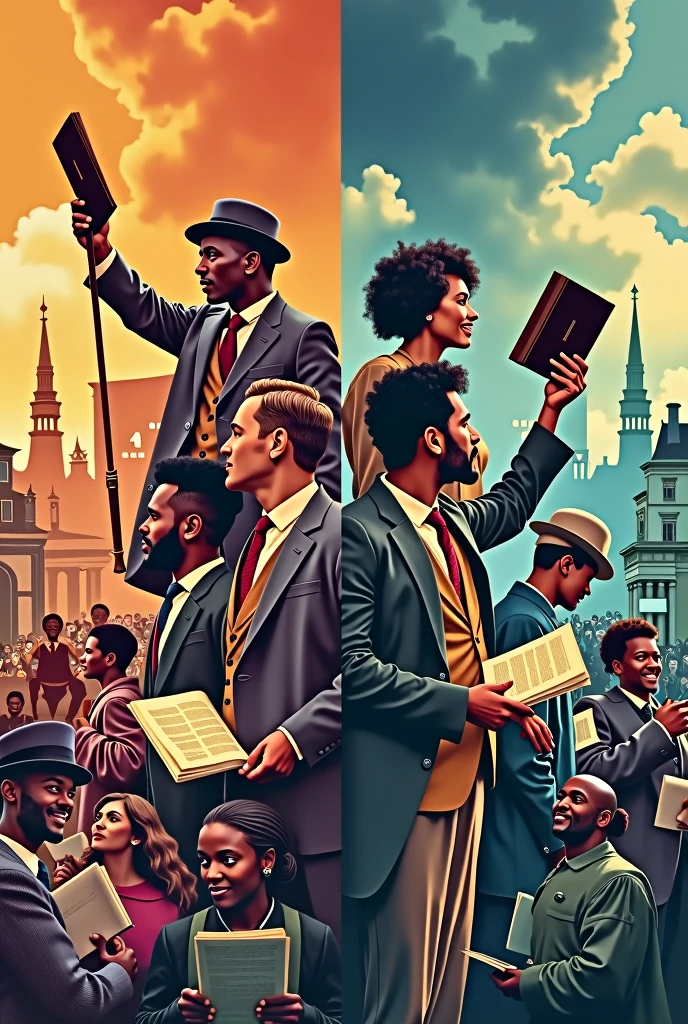 poster showing the relationship between reading and revolution in the past, and the importance of reading and society in the present day. give me an idea on what the poster should look like