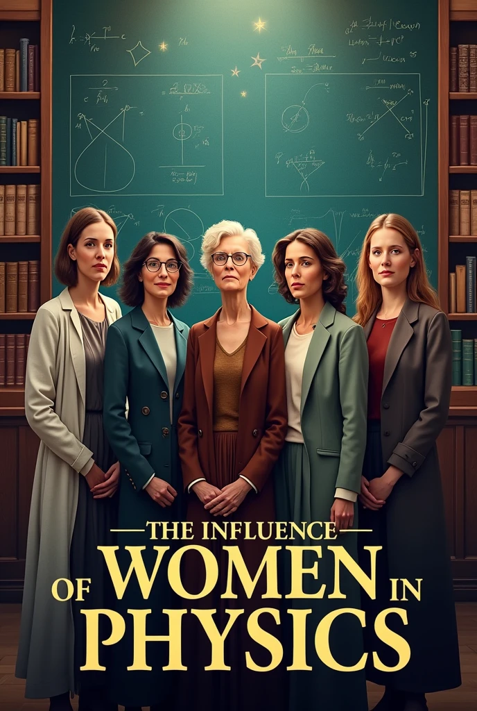 Create a title that says " the influence of women in physics "