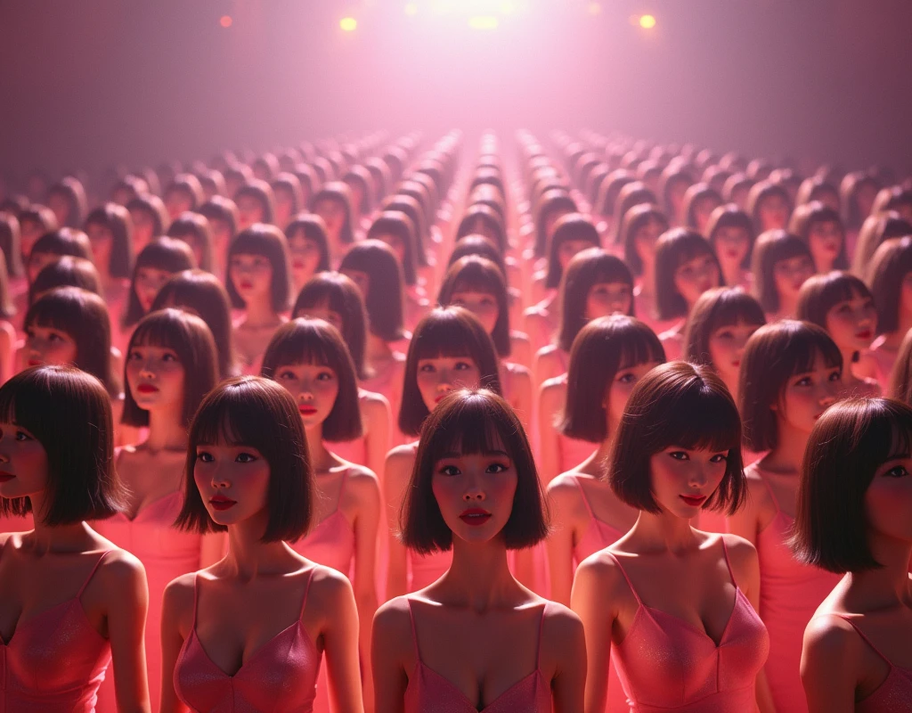 [Japanese Clone girls=Myself], [Perfect Clone girls Raw Photography Art], [16K, Highest quality, Ultra-high resolution], (((Unrealistic, Unprecedented sight, hyperdimensional space, A sight beyond imagination, (((A world of mass proliferation of myselves, Ultra-realistic)))))), (Japanese, woman, 22-year-old, Saito-Asuka), ((Small face, Brown and black hair, Short Hair)), ((Very beautiful detailed girls, Accurate body structure, Very detailed and perfect super busty body)), ((amazing super big tits, Large, swelling breasts)), (Dark Eyes, Mature face, Cute Smile, A gentle gaze), (Happy laughter), [[(((((Very detailed, 1girl→1,000,000,000,000,000,000,000,000,000,000,000,000,000cloning girls))))), (((((Extremely detailed and precise depiction of the double, Perfectly the same girl, The exact same smile, Perfect matching hairstyle, Perfect same clothes, Exactly the same height, Perfect same super busty))))), (((((Myself only))))), (((Very detailed, on stage, Idol Group, Nogizaka46's stage costumes, 1,000,000,000,000Myself))), (((Very detailed, Audience seats, camisole, 1,000,000,000,000,000,000,000Myself)))]], (((Perfect description, Smiling face, hug, wave hands, Matching poses, Matching dance, Sexy pose, In a row, Infinite Alignment))), (((Very detailed, Super crowded in a different dimension, Abnormal crowding, Super crowded))), (Large Concert Hall, Front bright light, Illuminated by spotlights, Live Stage Lighting), (((Wide field of view, Very detailed, Detailed ultra-perspective depiction)))), Group idol group photo, Anywhere Angle