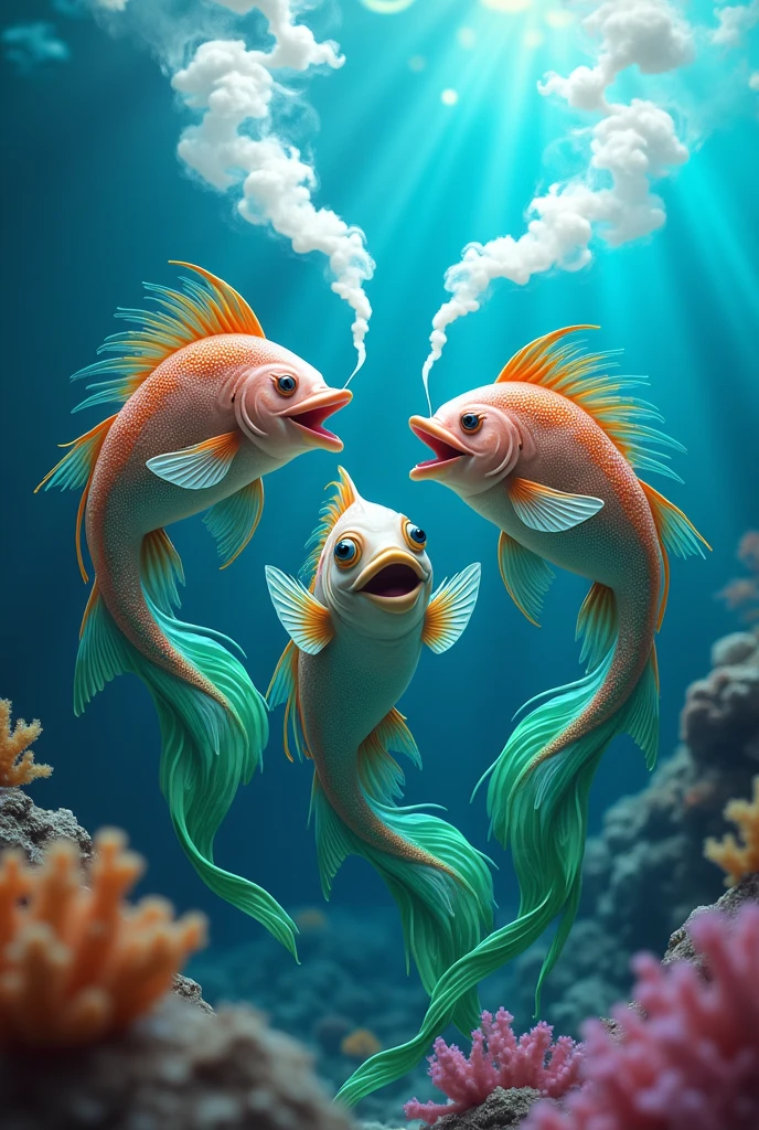 Fish smoking weeds