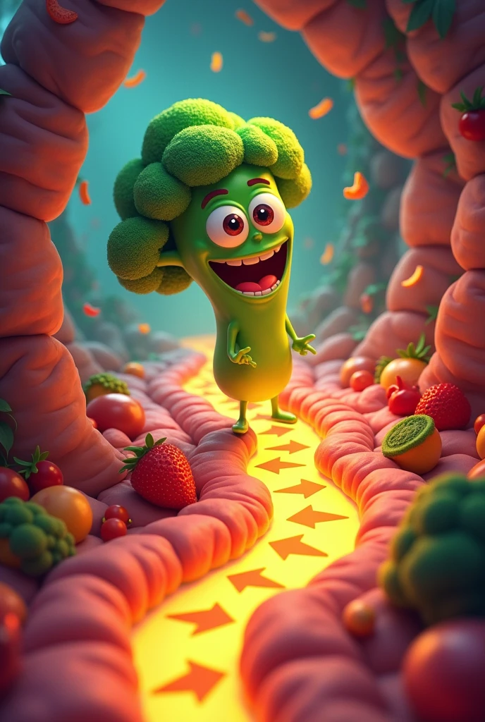 Path of food from the mouth to being excreted
