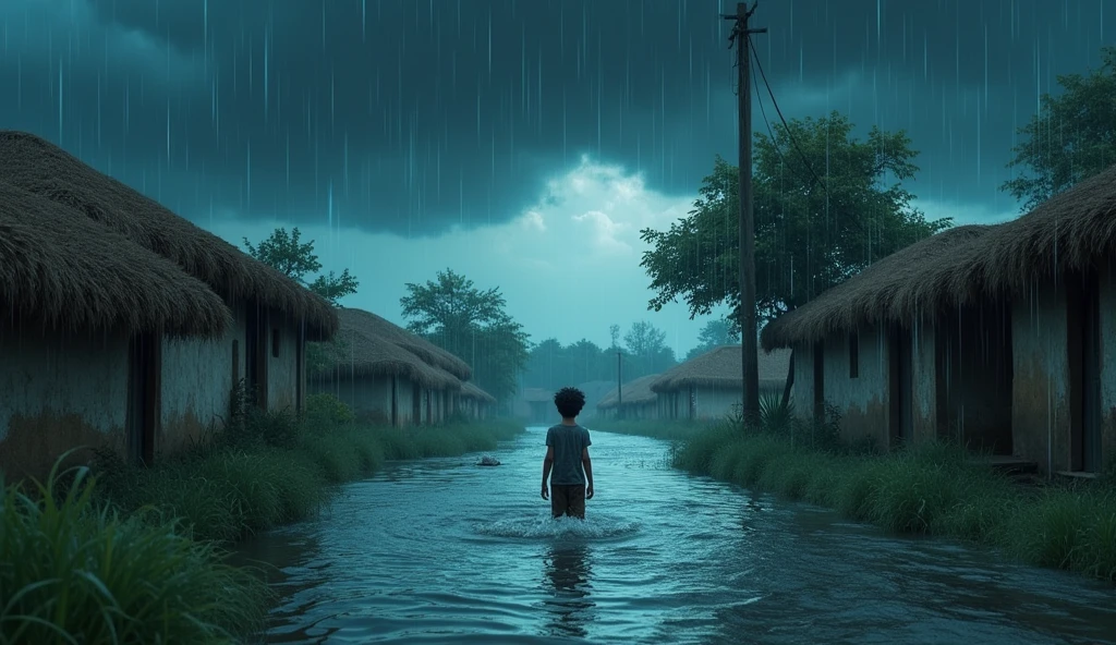
One day there was heavy rain in the village and Ali&#39;s house started to get submerged in water. Ali&#39;s parents were very worried, but Ali consoled them and said, "Trust in Allah, He will surely save us."
