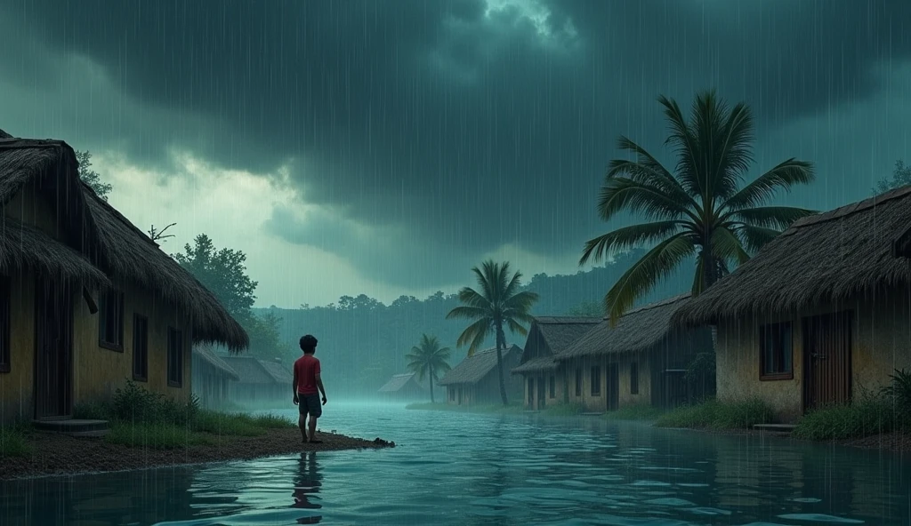 One day there was heavy rain in the village and Ali's house started to get submerged in water. Ali's parents were very worried, but Ali consoled them and said, "Trust in Allah, He will surely save us."