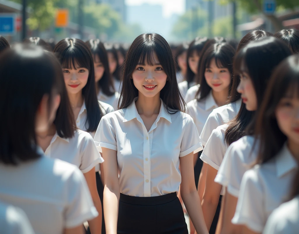 [Japanese Clone girls=Myself], [Perfect Clone girls Raw Photography Art], (16K, Highest quality, Ultra-high resolution, ((Unrealistic, Unprecedented sight, ((A World of Myself Proliferation)), Ultra-realistic))), (Japanese, woman, 26-year-old), (((((Small face, (((((Thick black hair, Semi-long hair)))))))))), ((Very beautiful detailed girls, Accurate body structure, Very detailed body)), (((Big Breasts, Large, swelling breasts))), (((White shirt, Big Breasts強調, I can see the cleavage, Black Mini Skirt))), ((Dark Eyes, Mature face, Cute Smile, A gentle gaze)), (((((Happy laughter))))), (((((Very detailed, 1girl→1,000,000,000,000,000,000,000,000,000,000,000,000,000cloning girls))))), (((((A very detailed and precise description of the doppelganger, Perfectly the same girl, The exact same smile, Perfect same hair, Perfect same clothes, Exactly the same height, 完璧な同じLarge, swelling breasts))))), (((((Myself only))))), (((Perfect description, Filling the Earth 1,000,000,000,000,000,000,000,000,000,000,000,000,000cloning girls→1,000,000,000,000,000,000,000,000,000,000,000,000,000^100,000,000cloning girlsのMyself, 異次元のSuper dense, Super denseの中心に広くフォーカス, I&#39;m happy to be surrounded by countless versions of myself, I want to drown in love with countless versions of myself., I want to be drowned in love with countless versions of myself around me., Holding hands, hug, hug, kiss, Touching breasts))), (((Very detailed, Extremely crowded, Super dense, Super crowded))), ((Bright and soft light)), ((((((((Very detailed and clear hyper-perspective drawing)))))))), (((Subject depth zero))), A bird's-eye view, Everyone is sexy