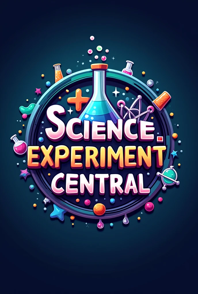 Best quality, 8k image,logo for youtube channel must be to write "science experiment Central" ,this in circle perimeter 