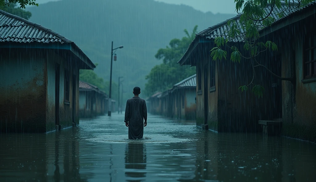 One day there was heavy rain in the village and Ali's house started to get submerged in water. Ali's parents Aamir were very worried, but Ali consoled them and said, "Trust in Allah, He will surely save us."