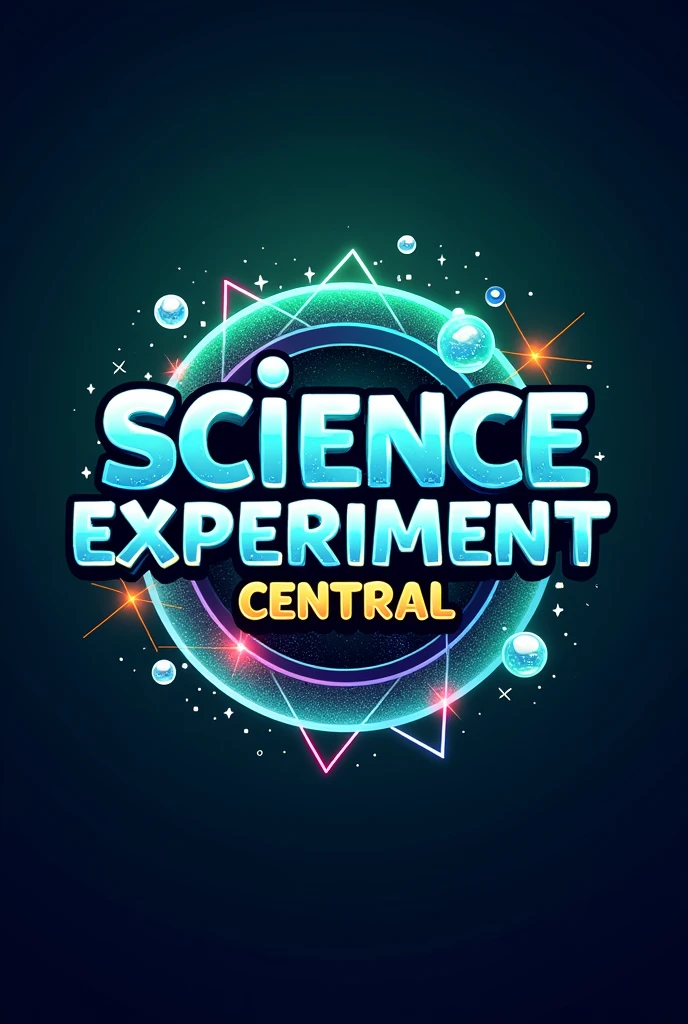 Best quality, 8k image,logo for youtube channel must be to write "science experiment Central" ,in some unique shape