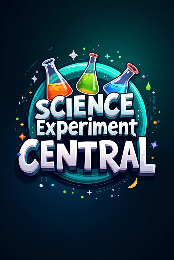 Best quality, 8k image,logo for youtube channel must be to write "science experiment Central" ,in some unique shape 