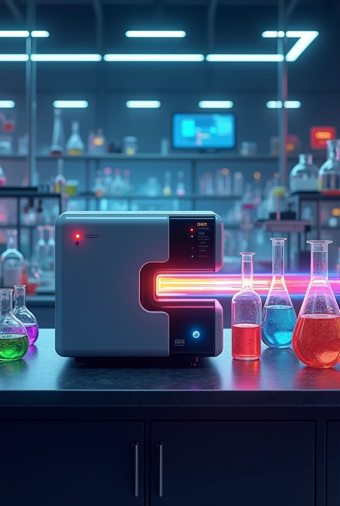 hey, create an animated image of a spectrophotometer for me
