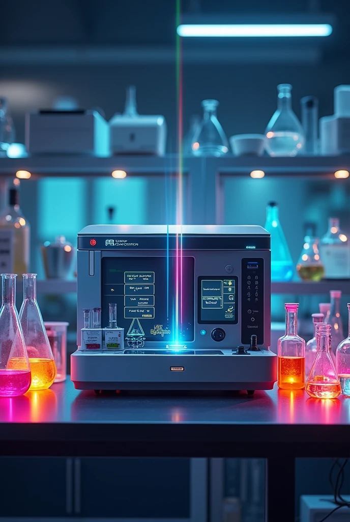 hey, create an animated image of a spectrophotometer for me