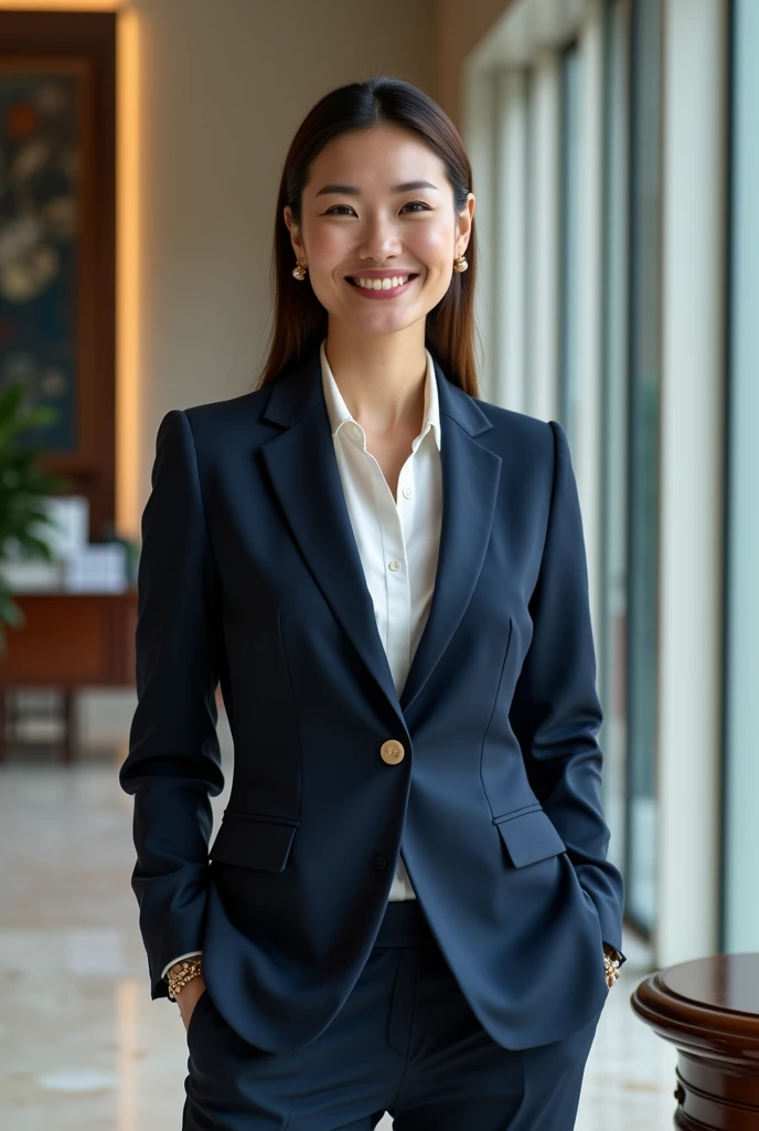 Uniform for a woman who is a bank manager