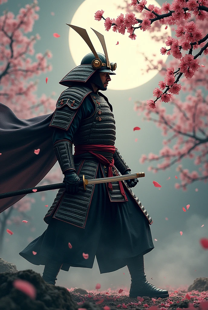 Samurai in triangular shape