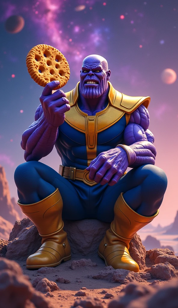 Thanos is eating Bandung crackers