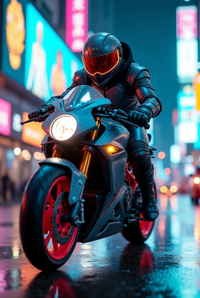 future badass motorcycle rider